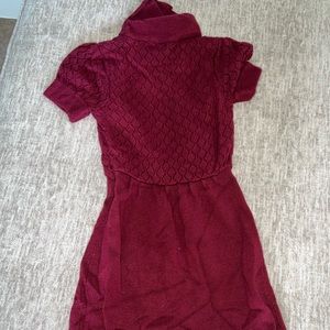 Burgundy sweater dress